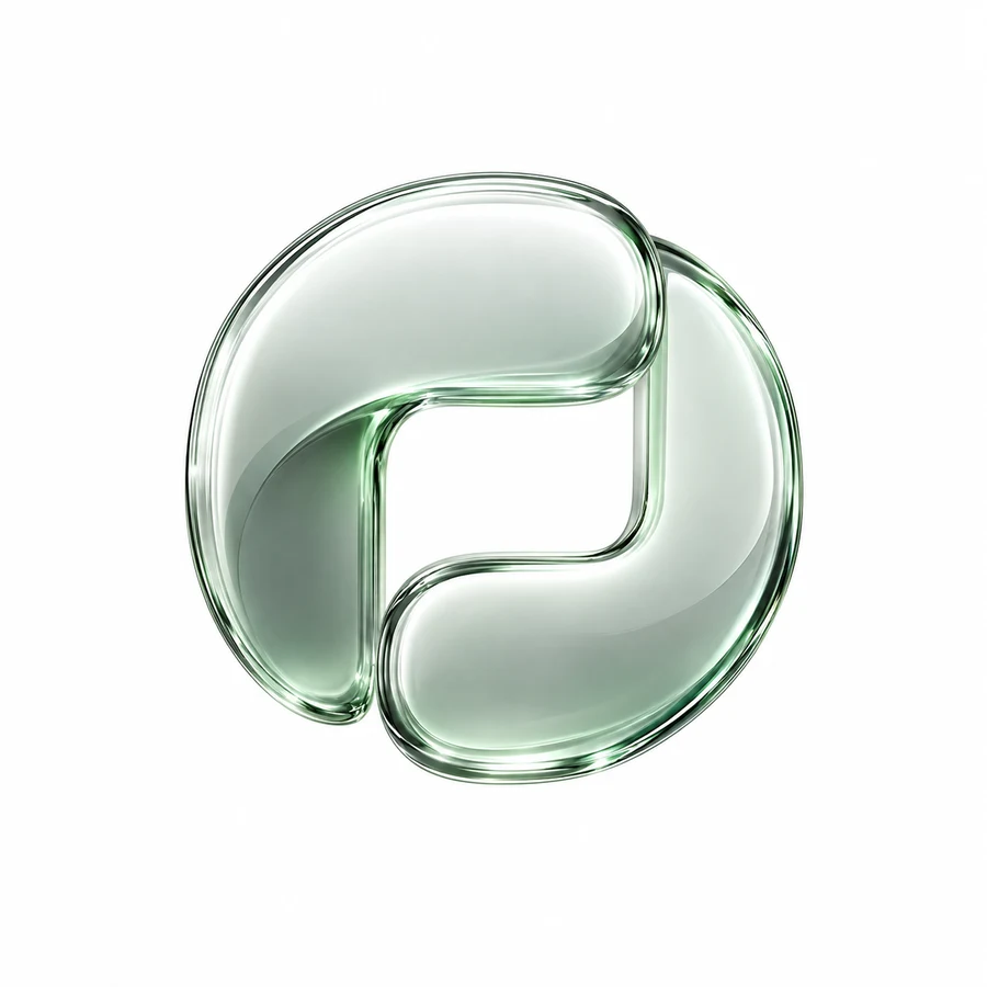 RWA100 abstract glass logo